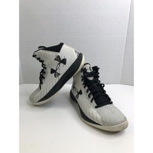 Under Armour Shoes Mens 7.5 Basketball Sneakers Black White Lace Up 4501041168